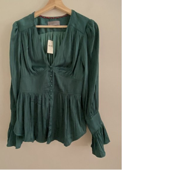 By Anthropologie Deep-V Tunic SIZE M new with tag nwt - Picture 5 of 6